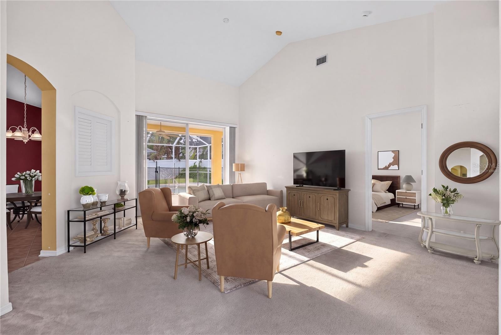 Virtually Staged Living Room