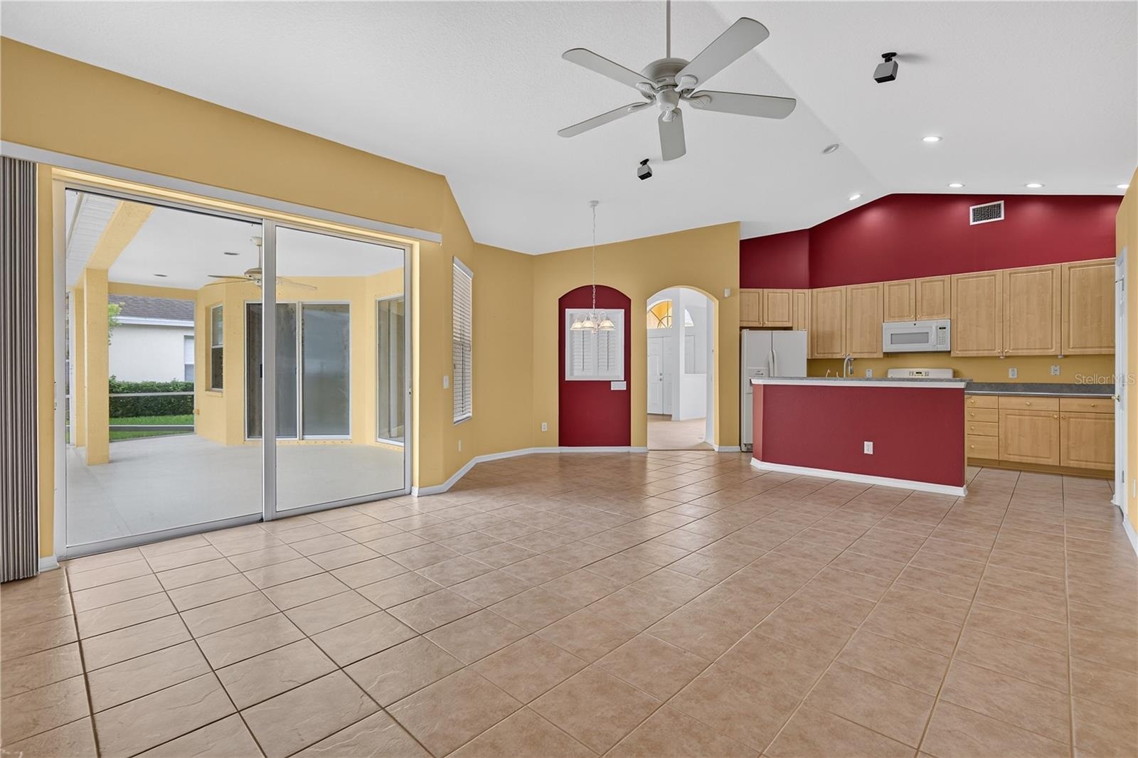 Family Room, Nook and Kitchen