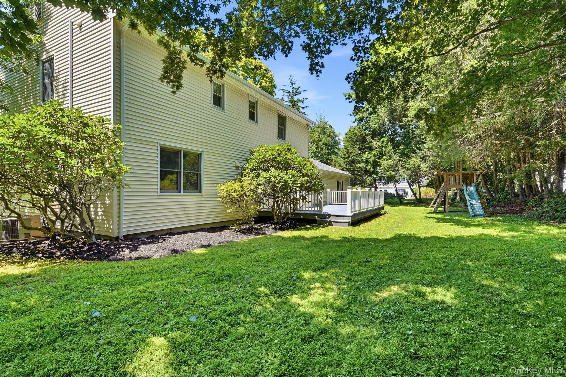 Back yard and deck area