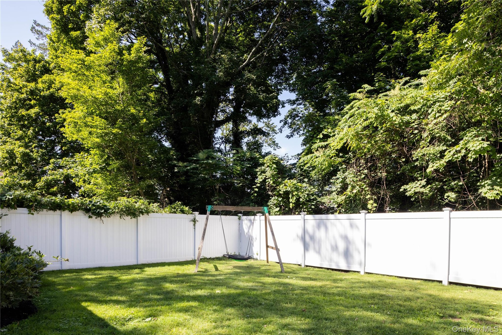 Fenced backyard