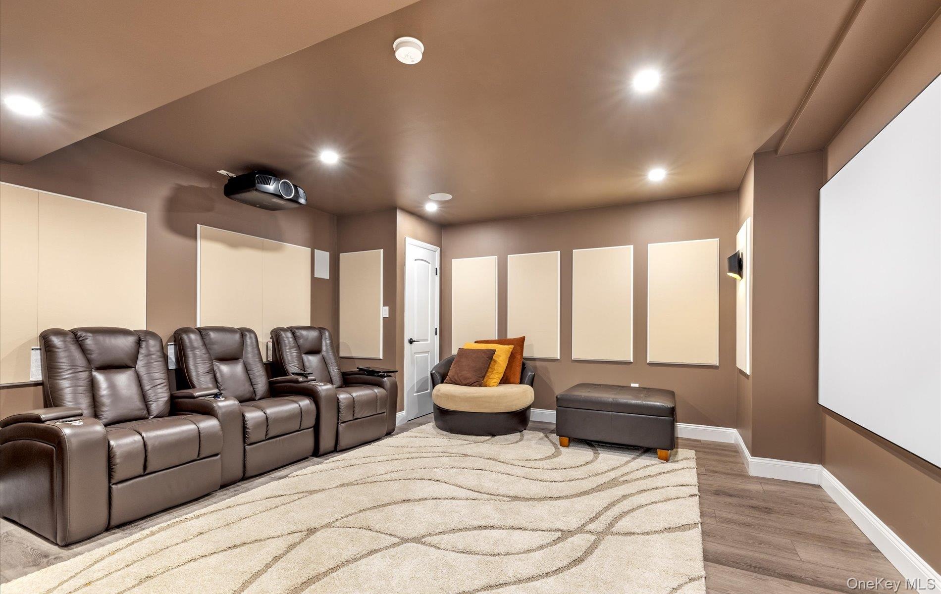 Lower level movie theater