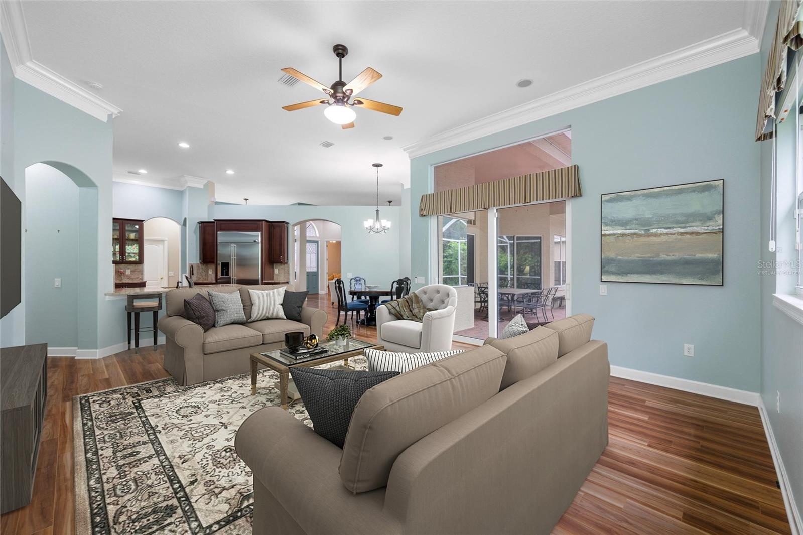 Virtually Staged Family Room