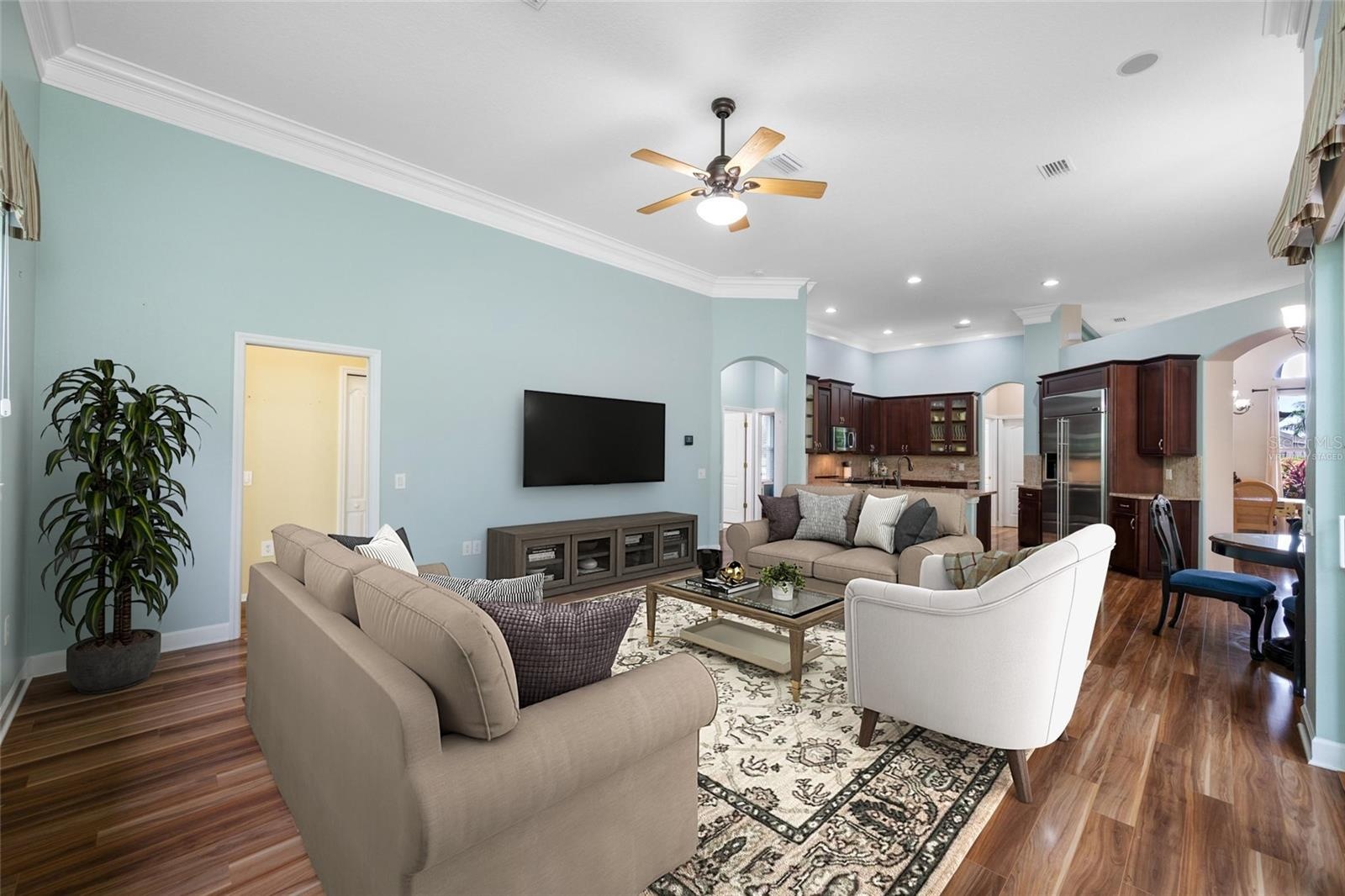 Virtually Staged Family Room