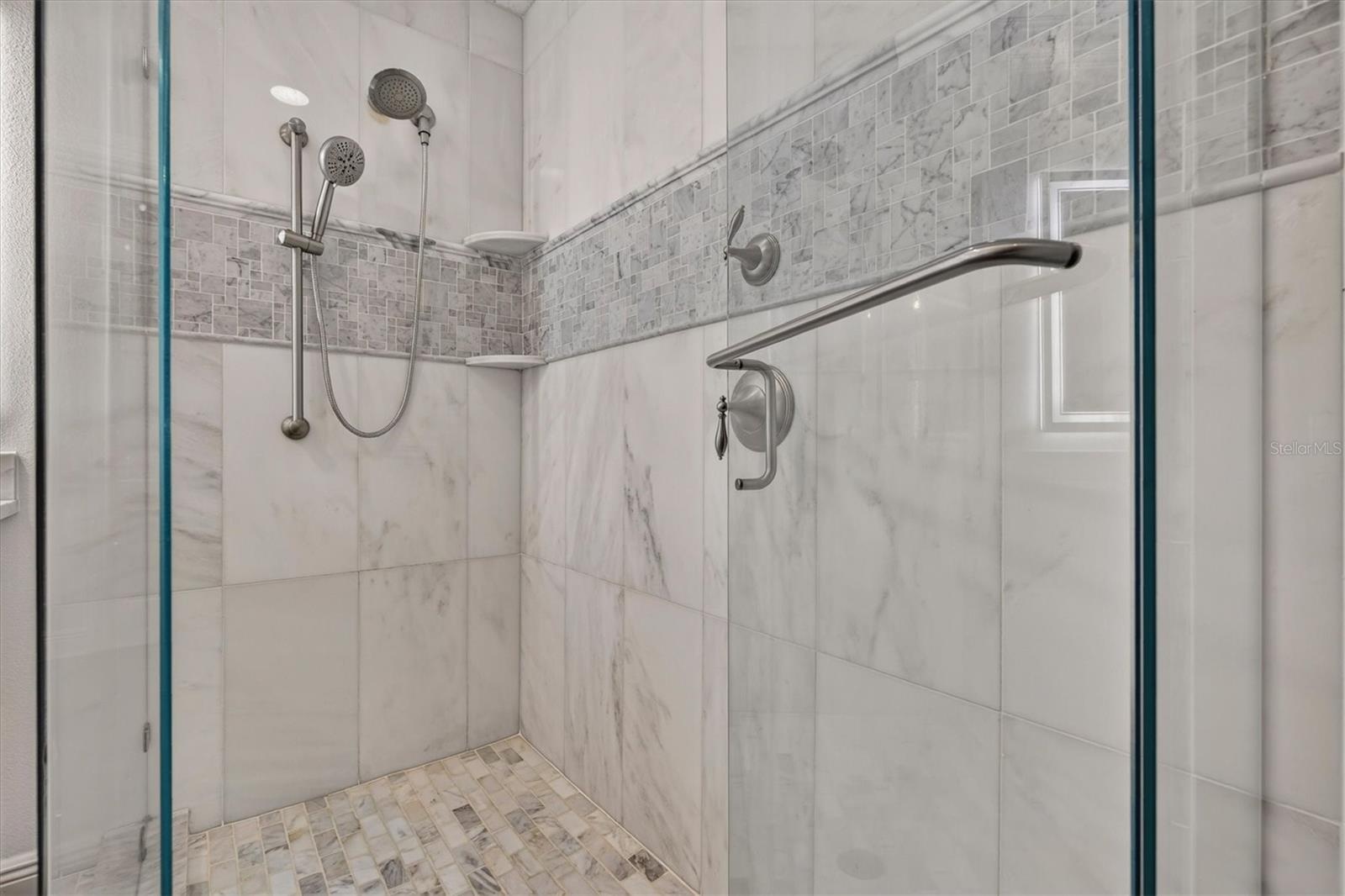 Primary custom glass shower