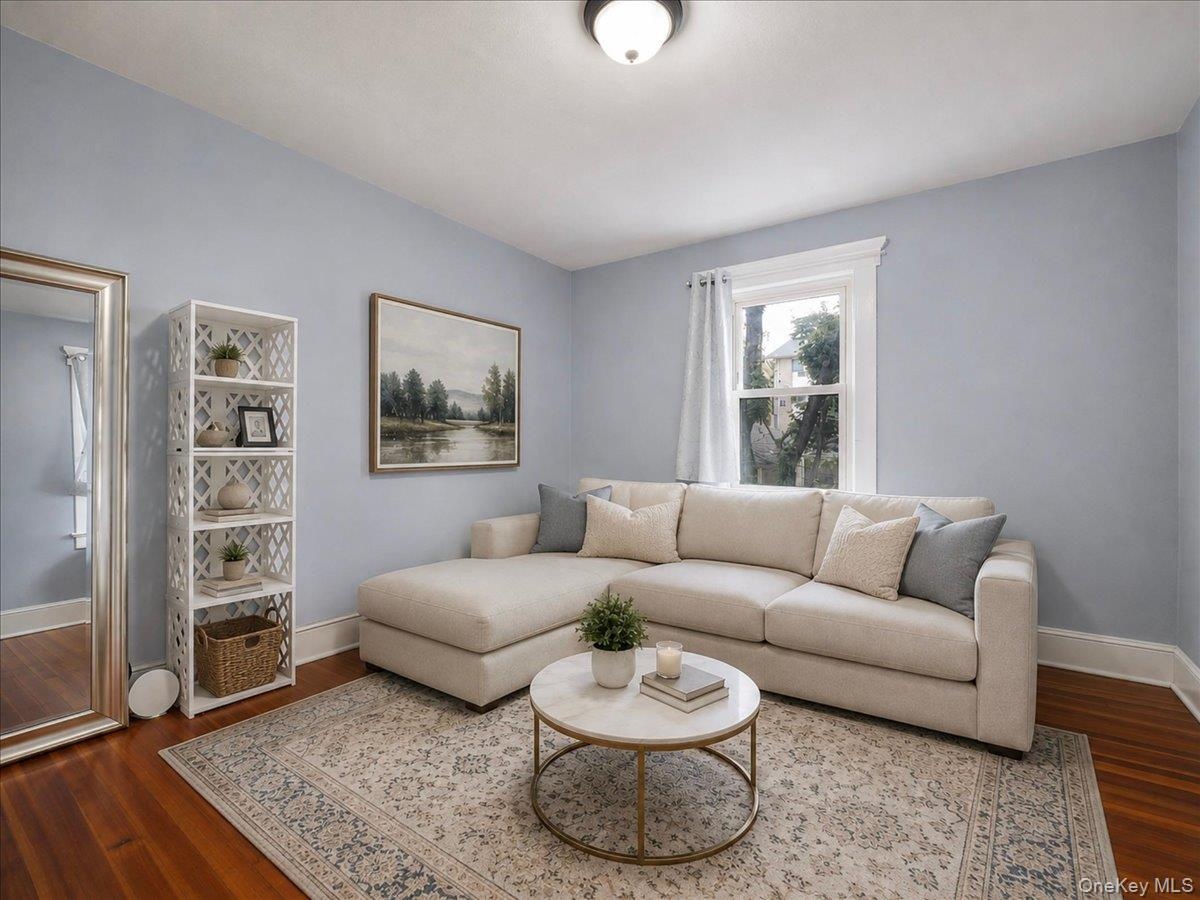 Upper Unit Living Room virtually staged
