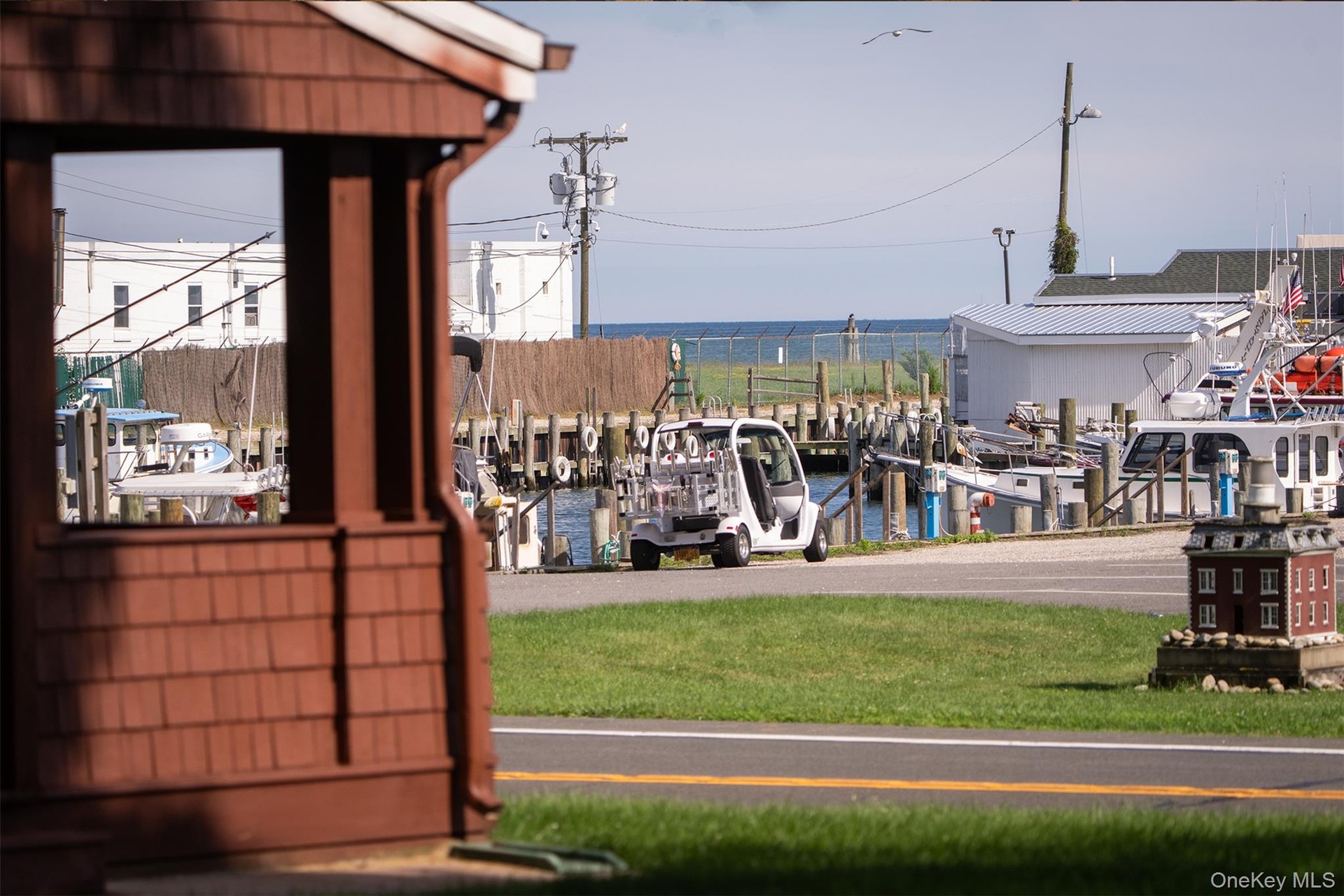 Views of the Duryea's Marina and water views across the street to the east.