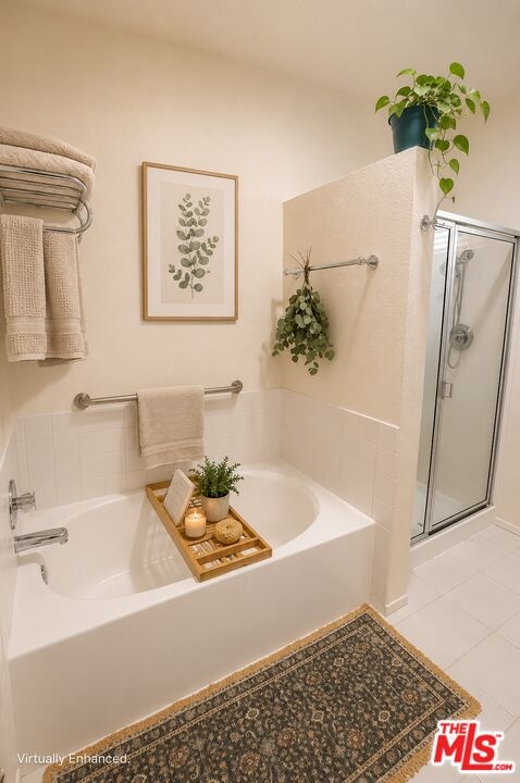 separated bath and shower