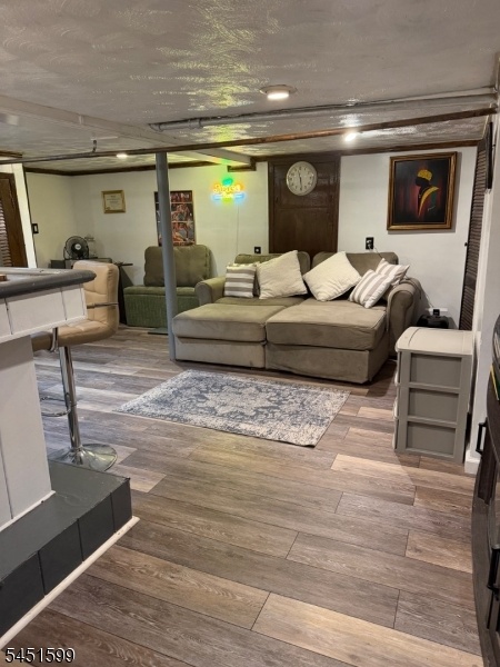 basement TV room
