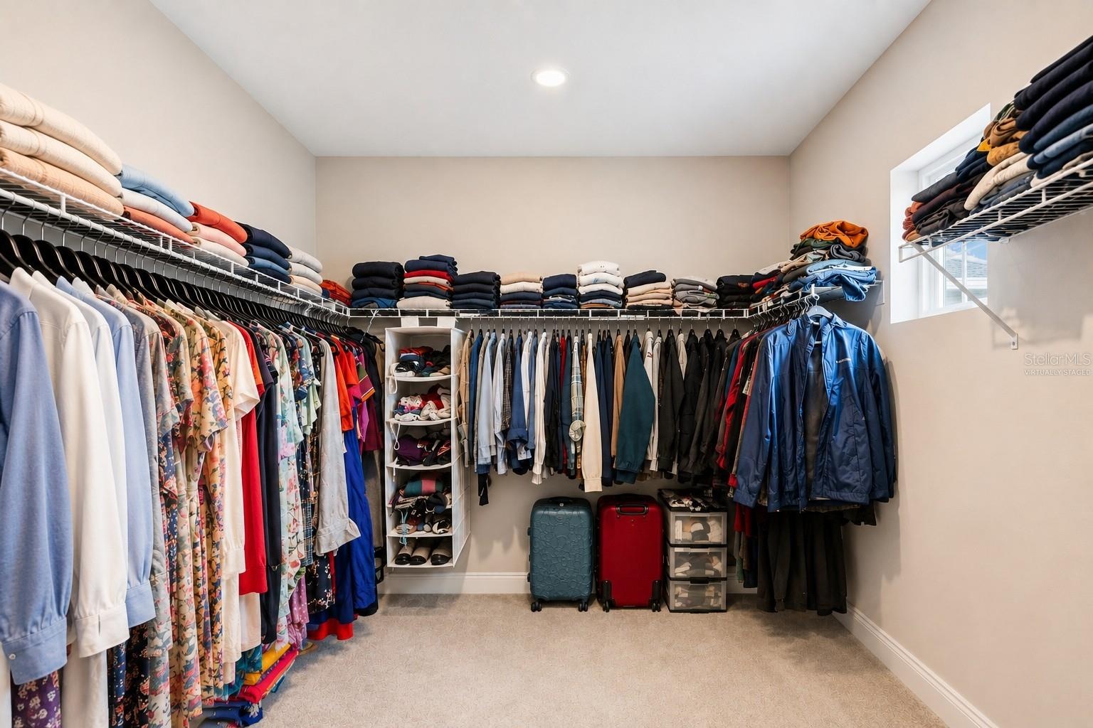 Closet has been virtually staged