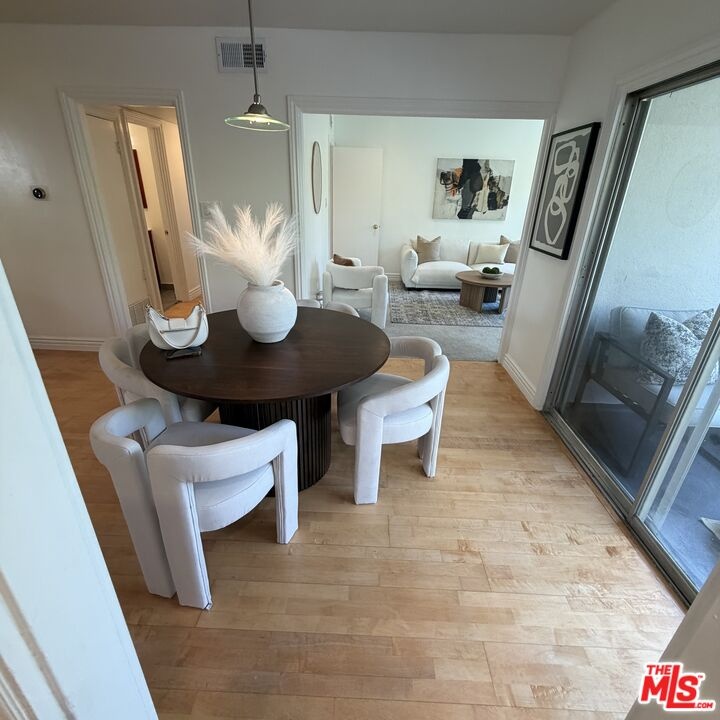 Dining Room View into Den from