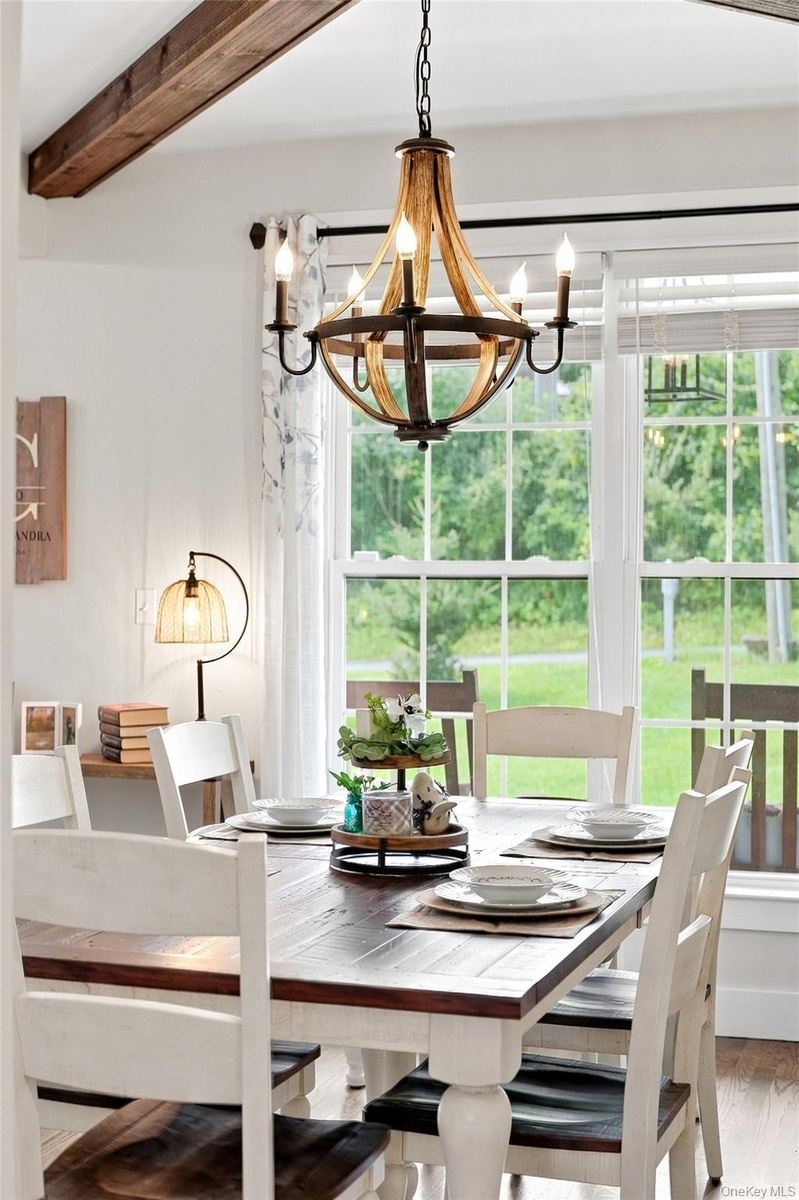 Rustic elegance shines in this beautiful dining room