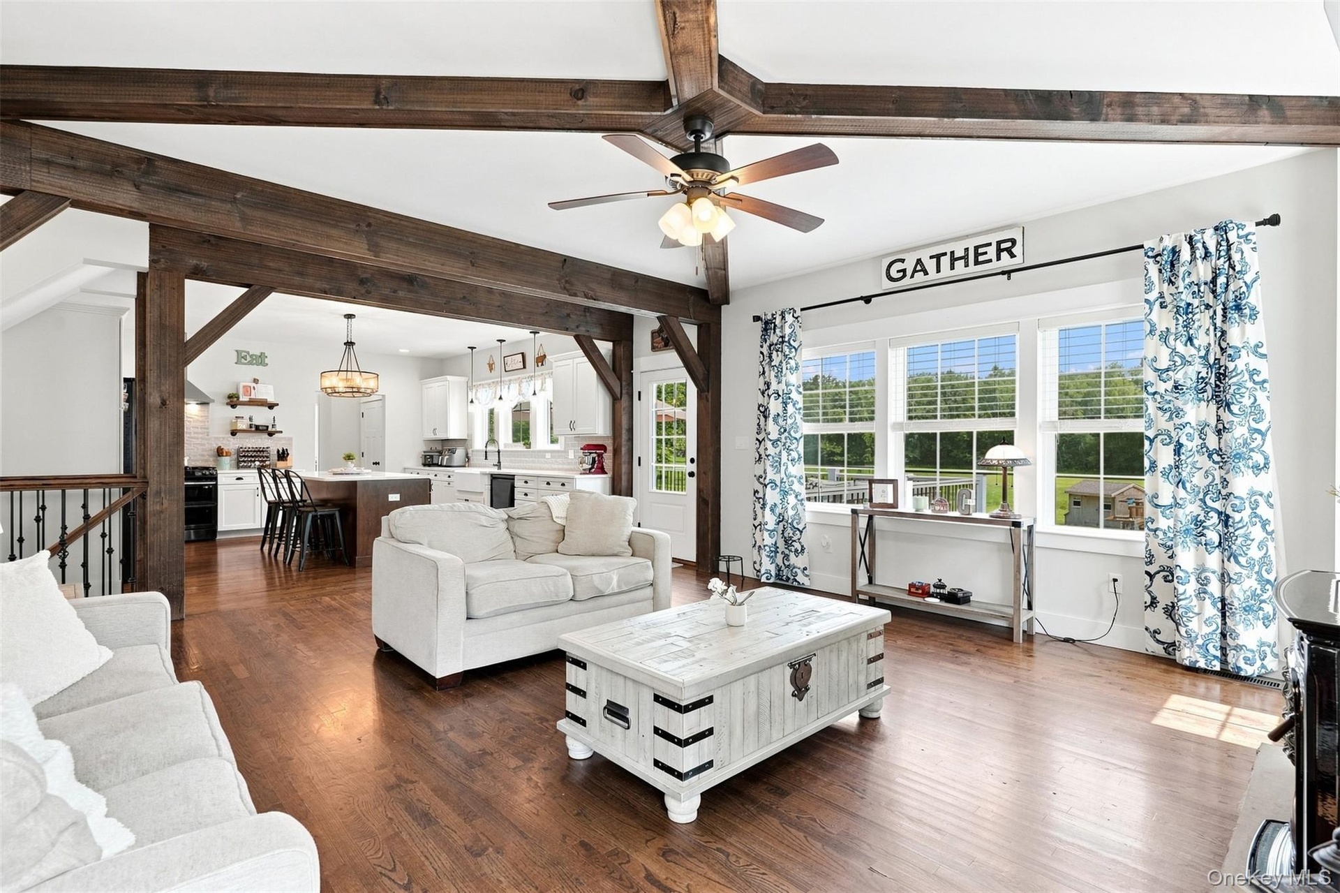 Open concept with flow from each living space
