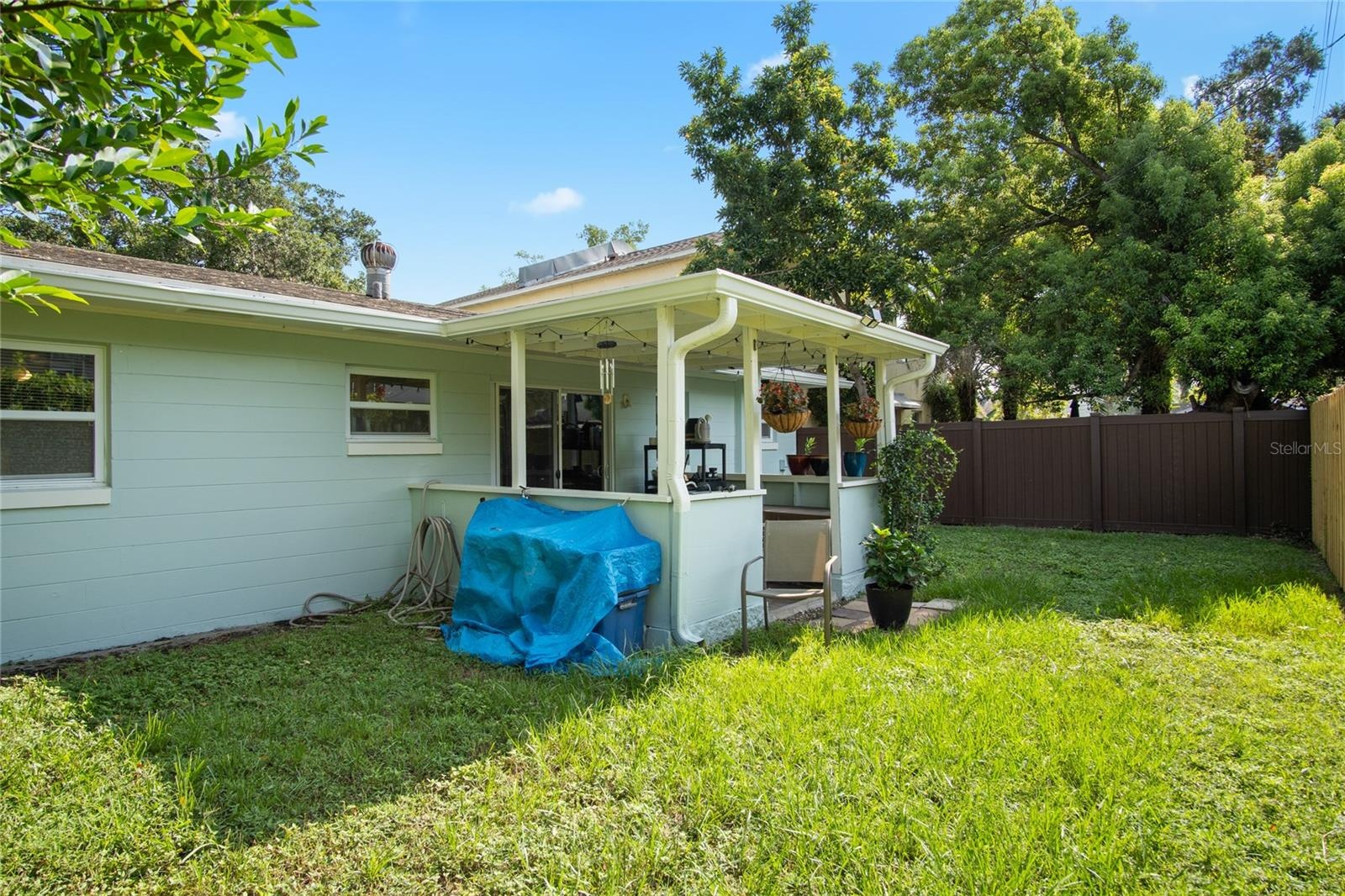 The back of the property.
