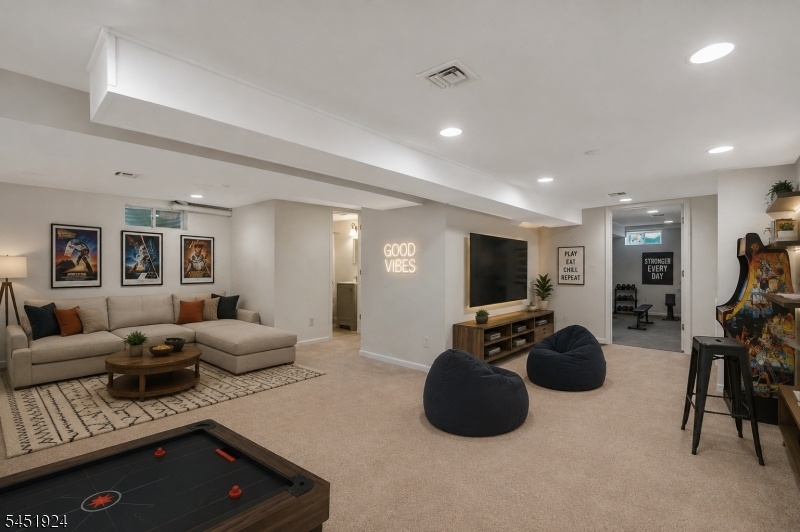 Virtually staged basement