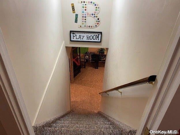 Stairs with carpet floors