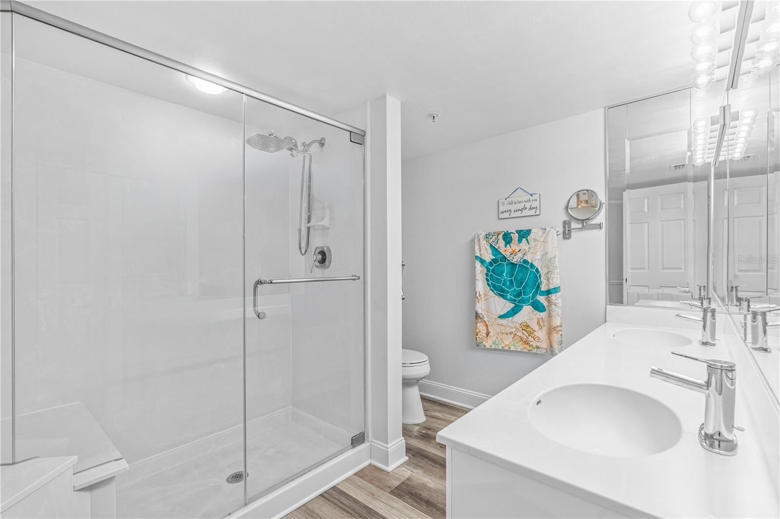 Primary Bath with Double Vanity