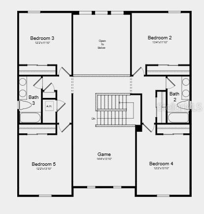 Second Floor Plan - Additional Highlights Include: tray ceiling package, 8' interior doors, open stair railing with painted spindles, pre-plumb for fu
