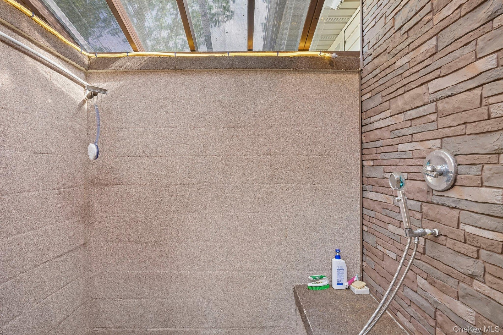 Outdoor shower area