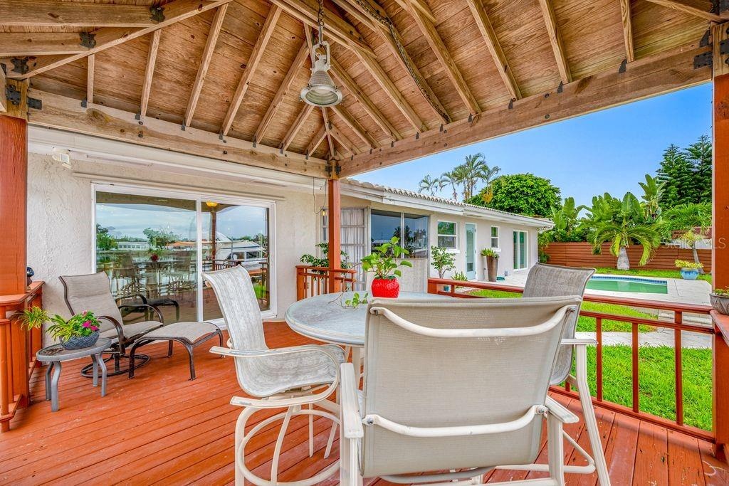 Covered Wood Deck directly off the Dining Room - Approx. 12 x 17