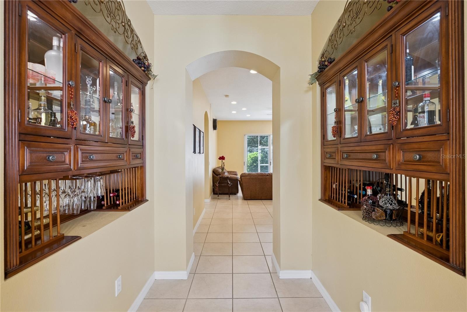 Hall into the family room
