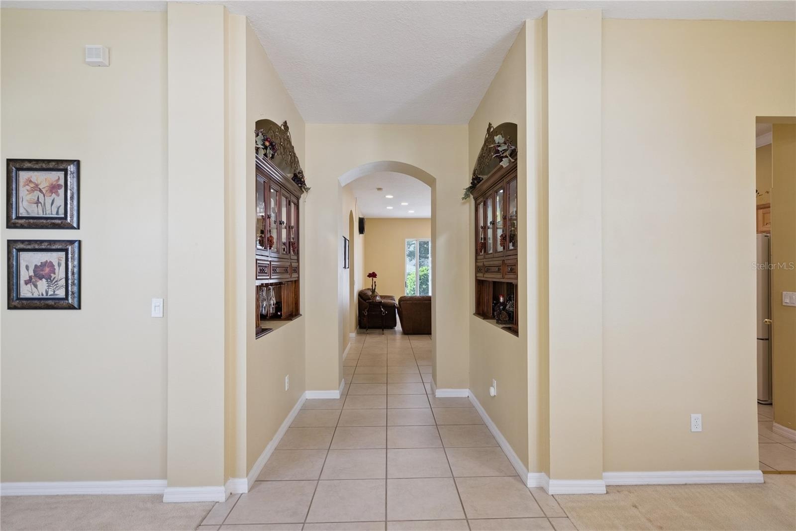 Hall leading into the family room