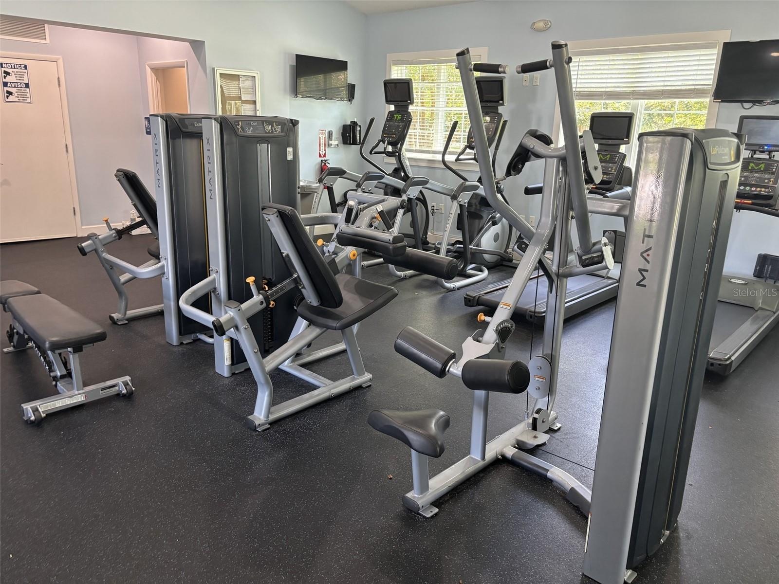 14048 Larkspur Lake Dr - Lakeview Pointe fitness center with strength-training equipment.