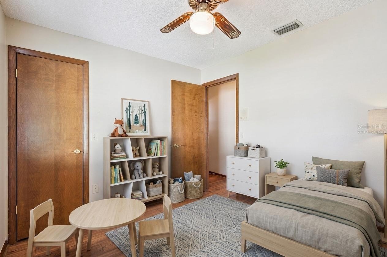 Virtually staged Bedroom 2