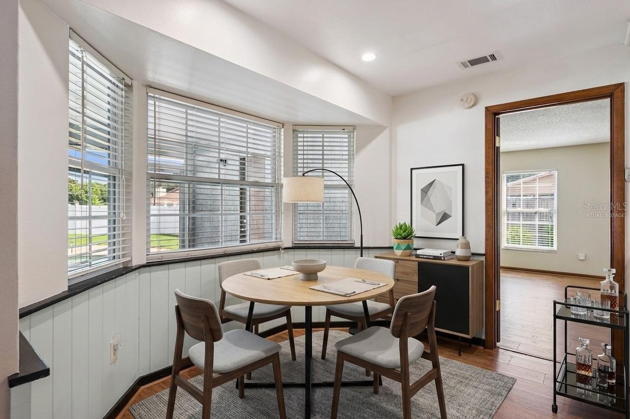Virtually staged Eat-In Kitchen
