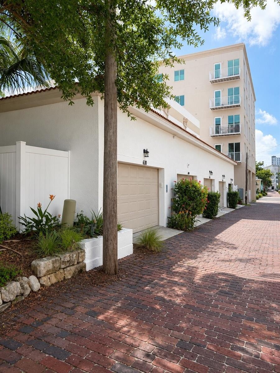 Rear Garage Entrance