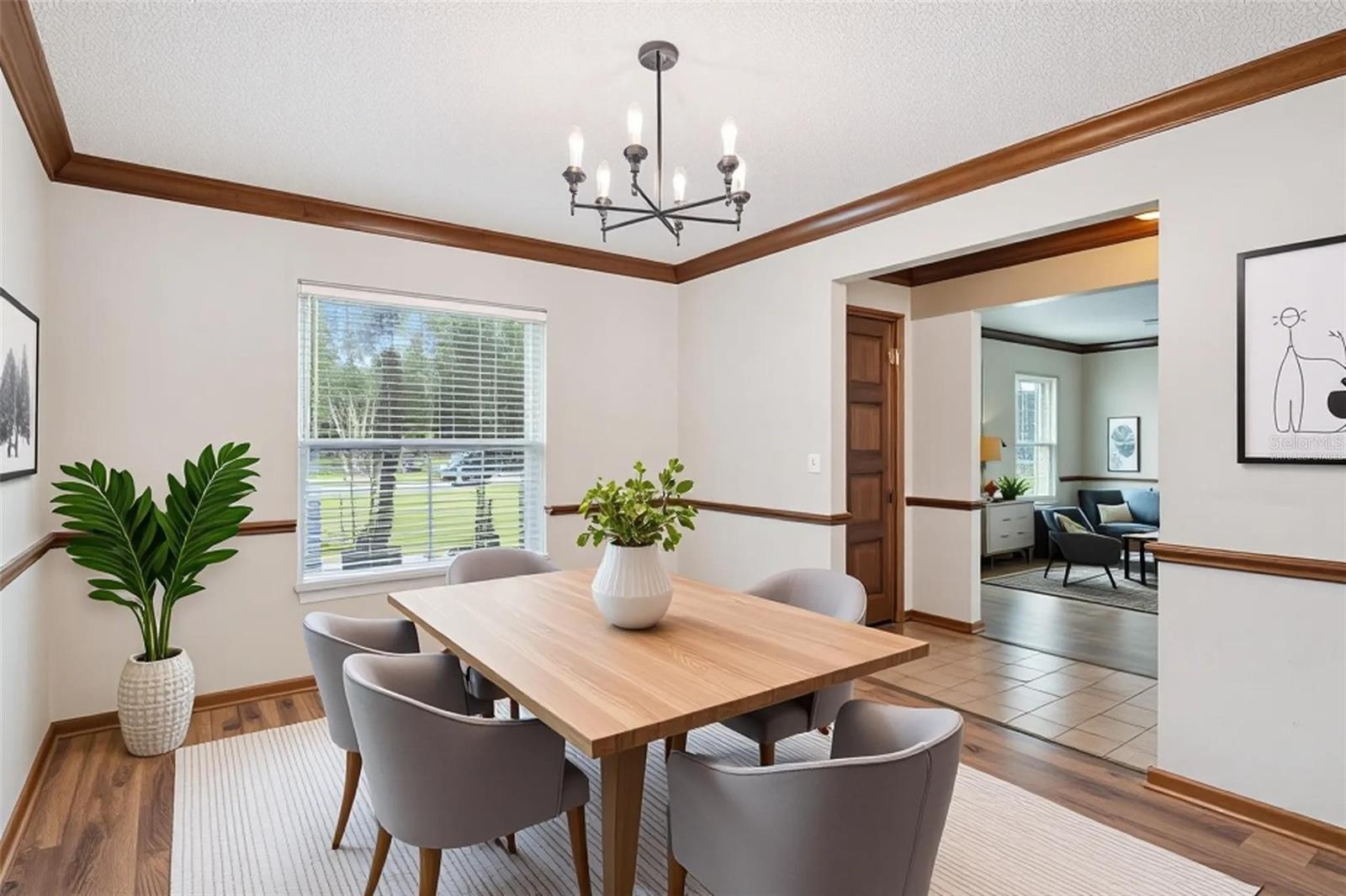 Virtually Staged Dining Room