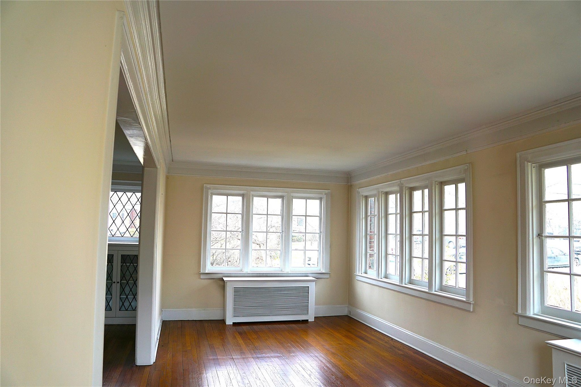 This is the den with a door to the yard
