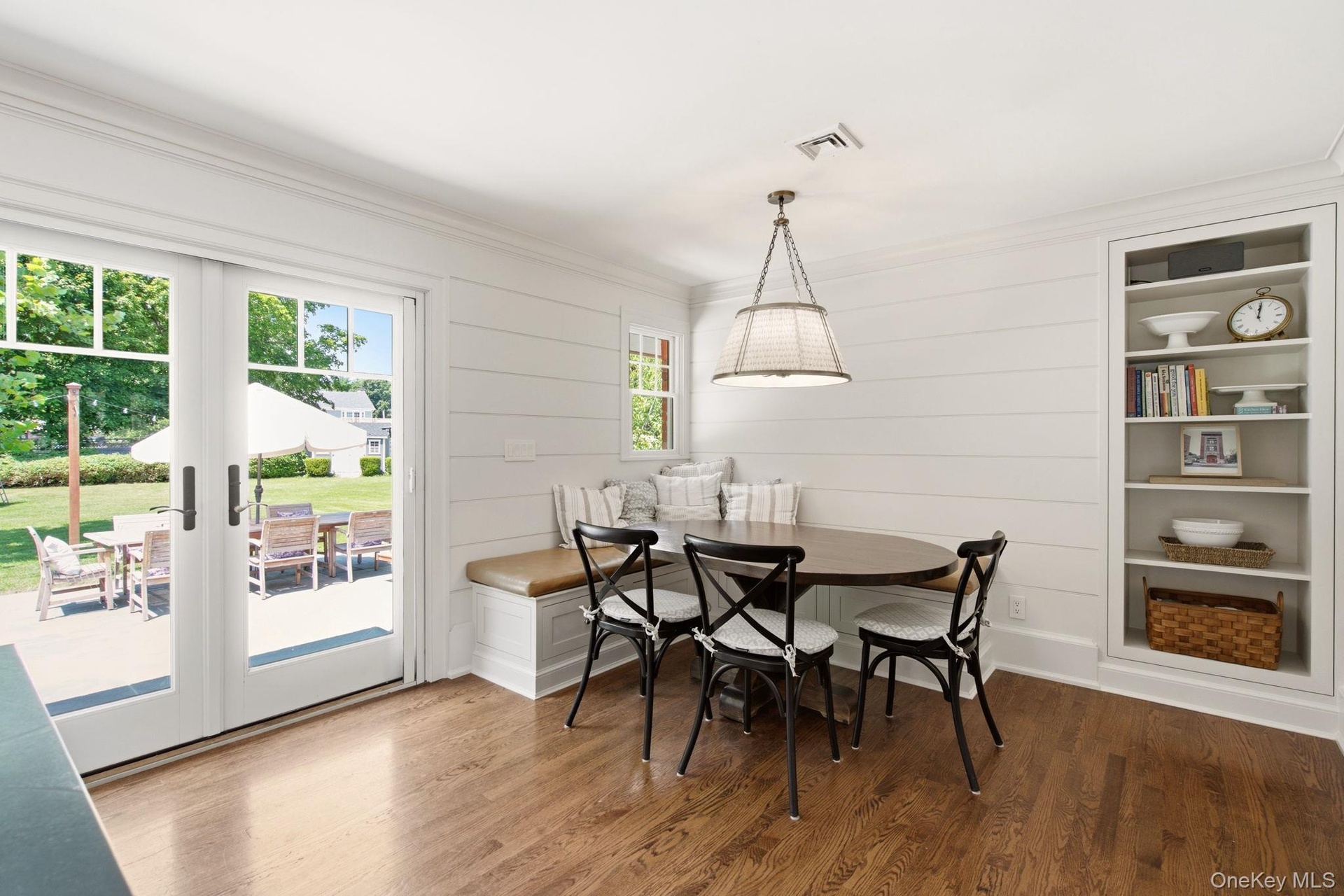 French Doors & gleaming wood floors.