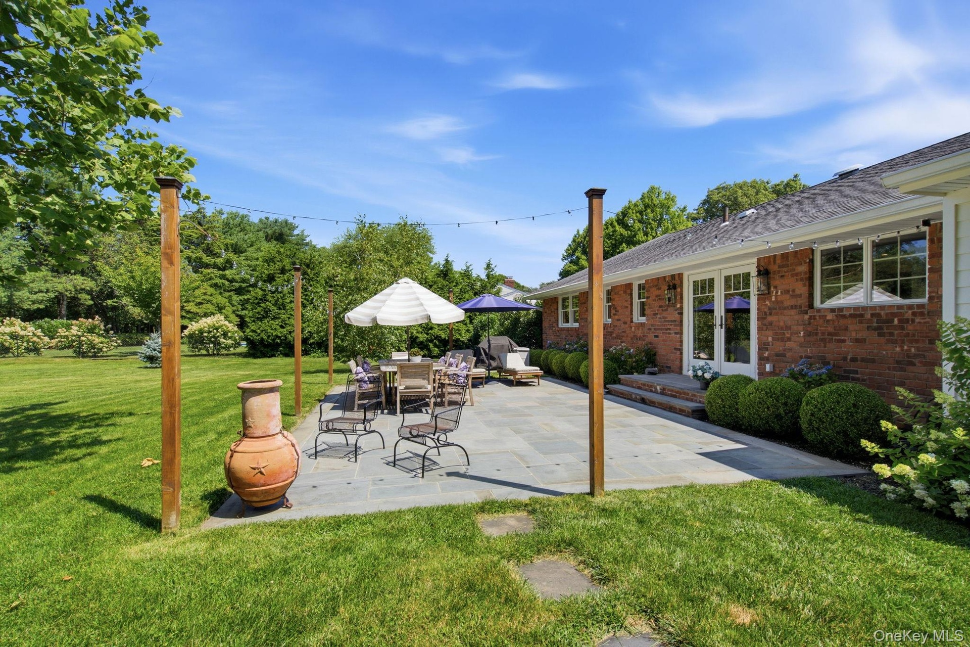 Blue Stone Patio in the back yard.