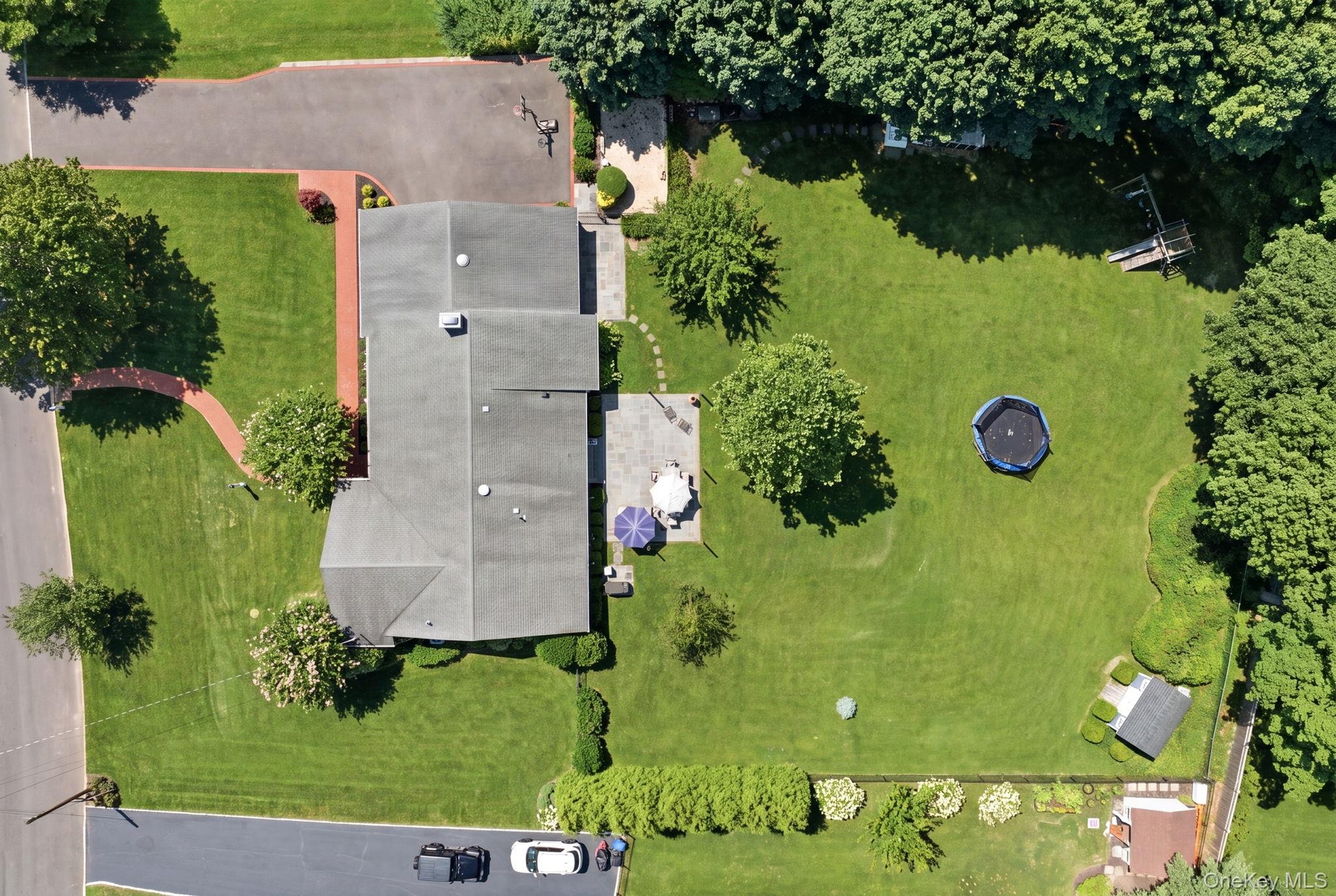 Shy of an acre, this property is flat and fully fenced.