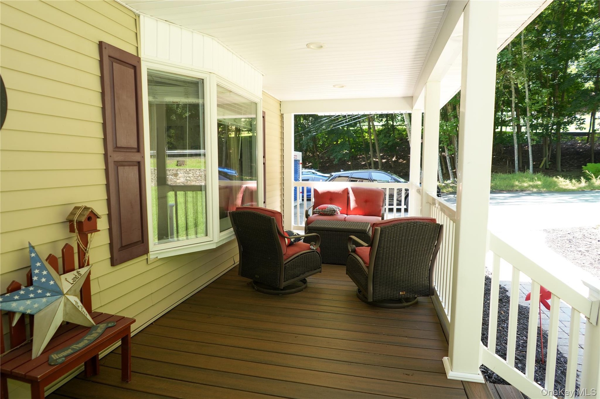 Front porch to enjoy any time of the day or evening