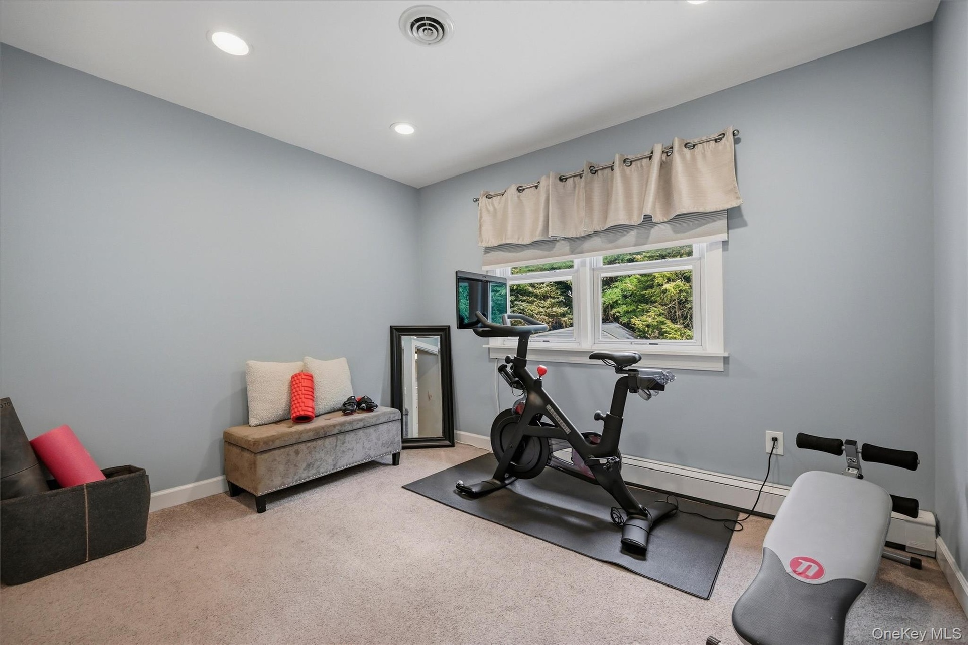 The second bedroom is currently used as a home gym.