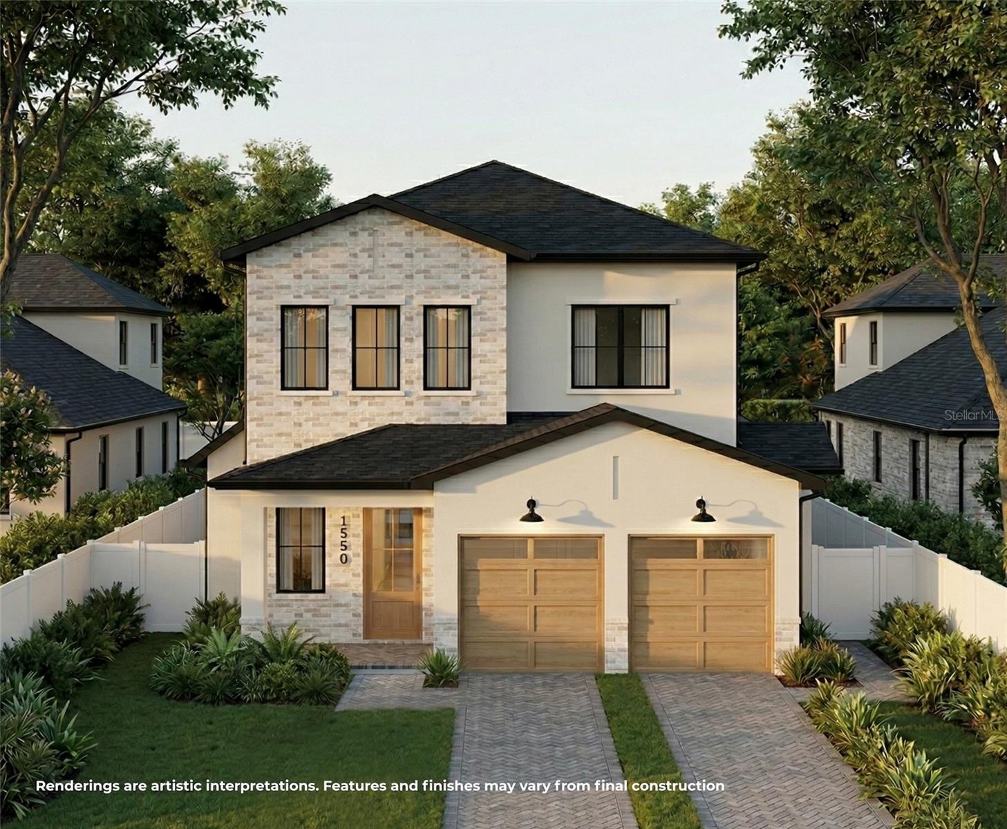 Beautiful new construction contemporary residence at 1550 Palm Avenue in desirable Winter Park.