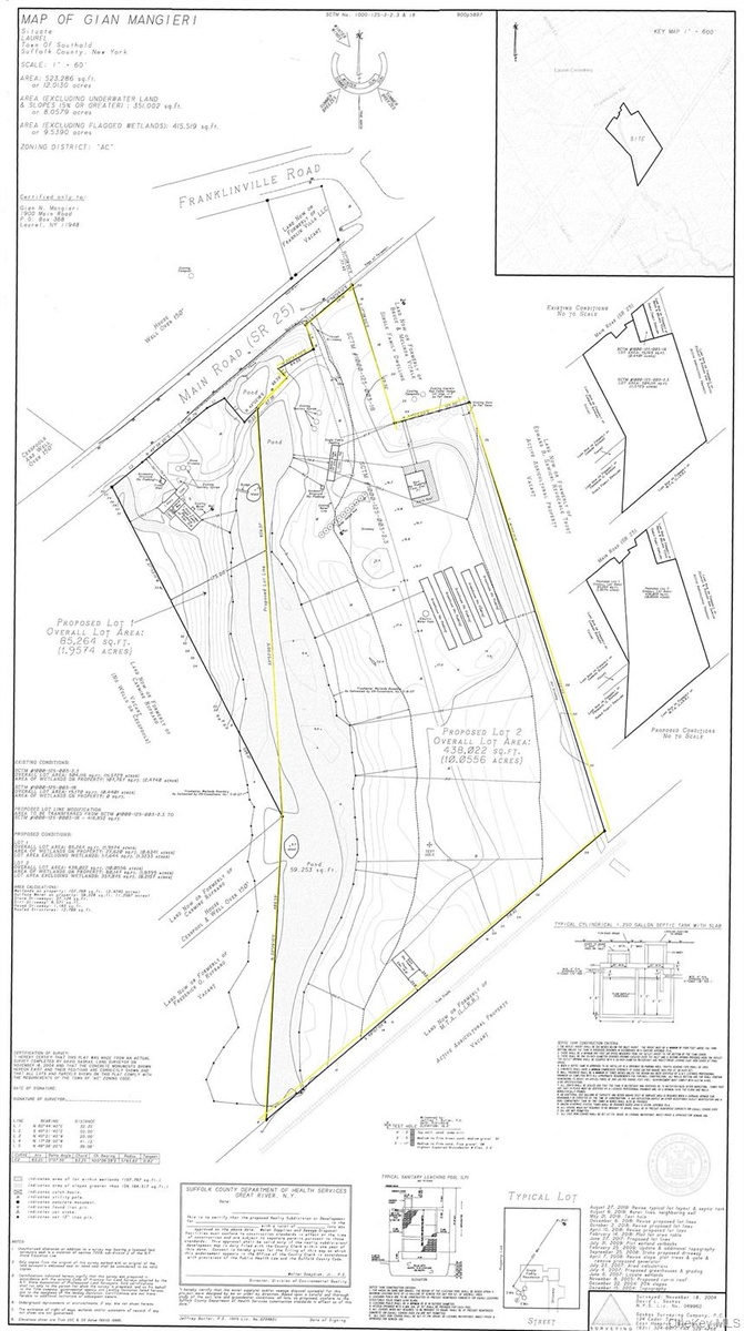 Topographical Survey with highlighted boundary lines.
