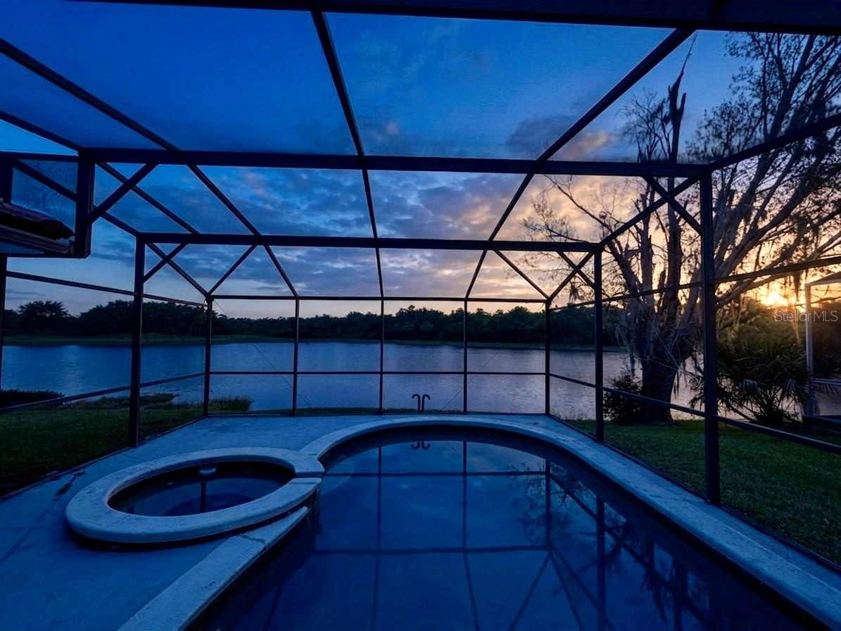 Pool w/ Back View Twilight