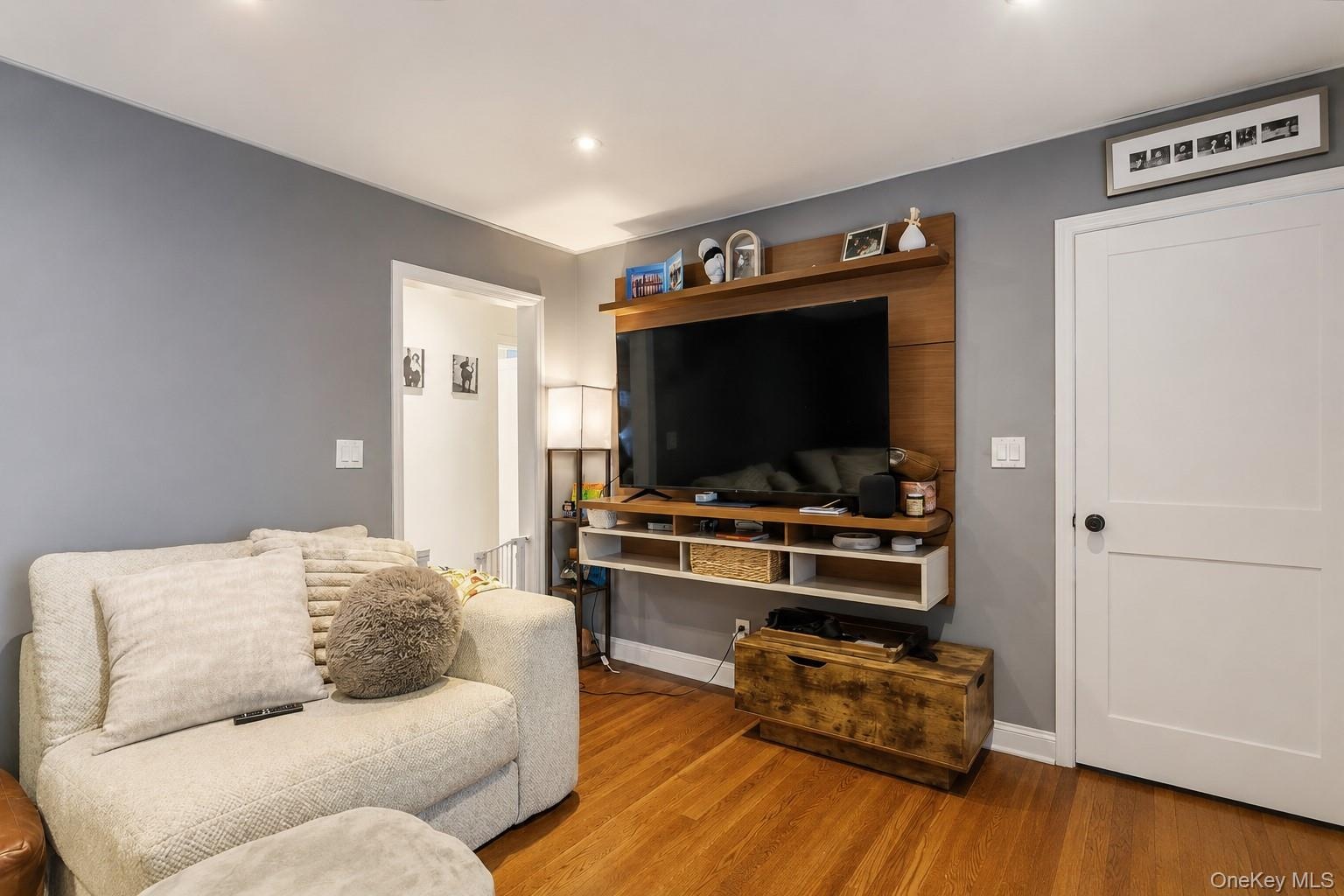 Living room view of entry door