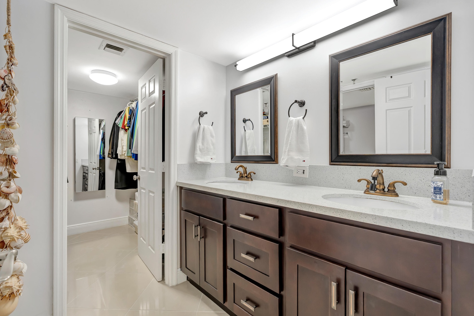 Primary Bathroom Double Sink/ Primary Closet