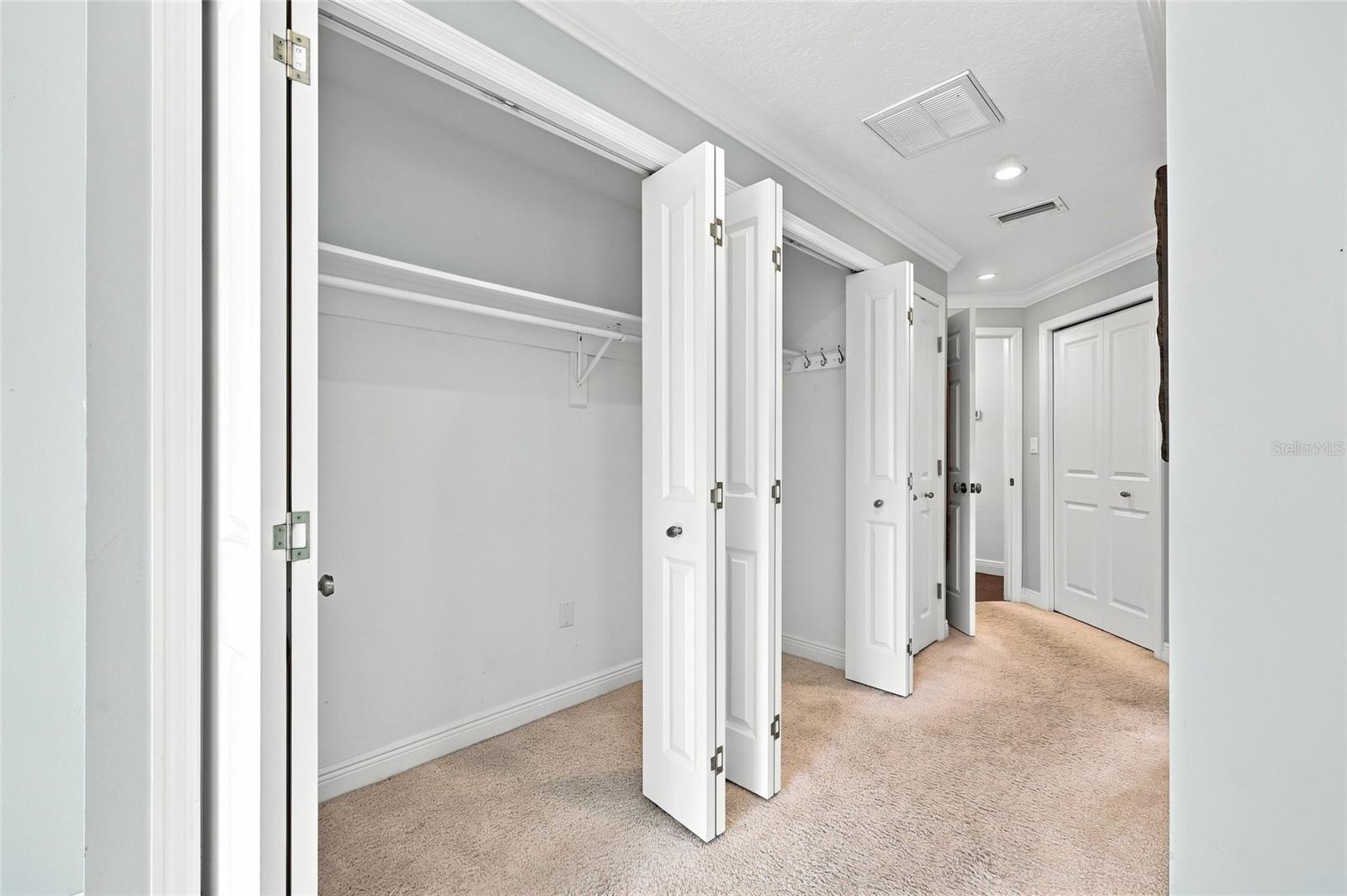 Master bedroom closets