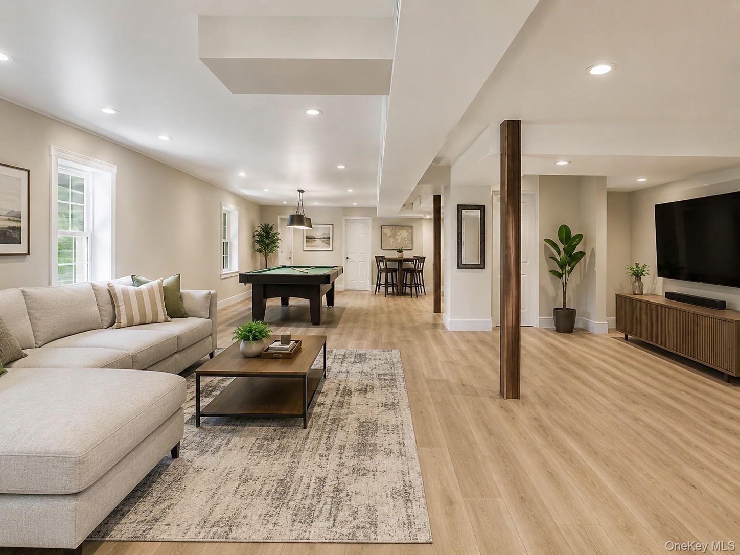 Virtually staged / Full unfinished walkout basement
