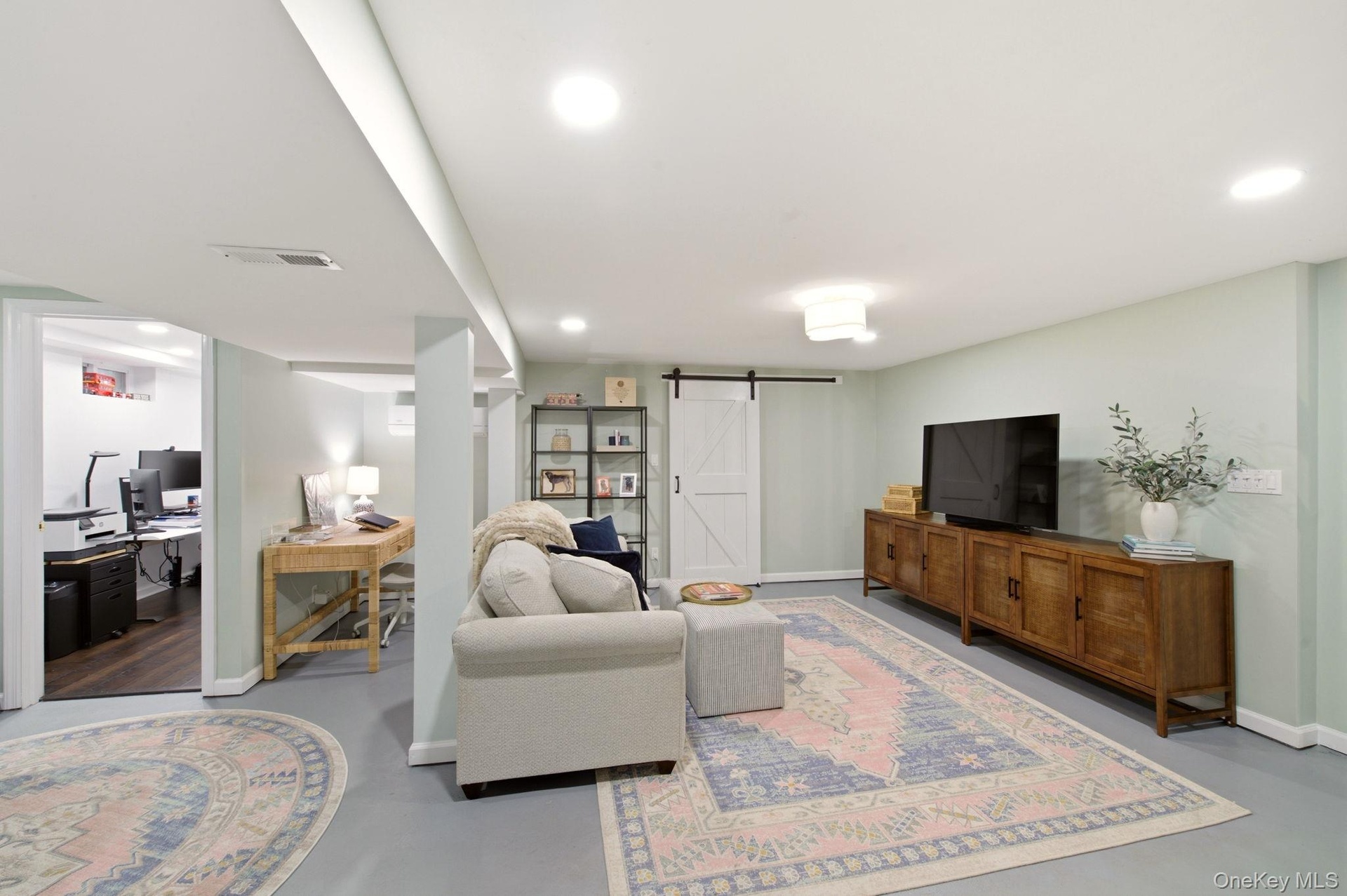 Playroom or Bonus Room with New Barn Door