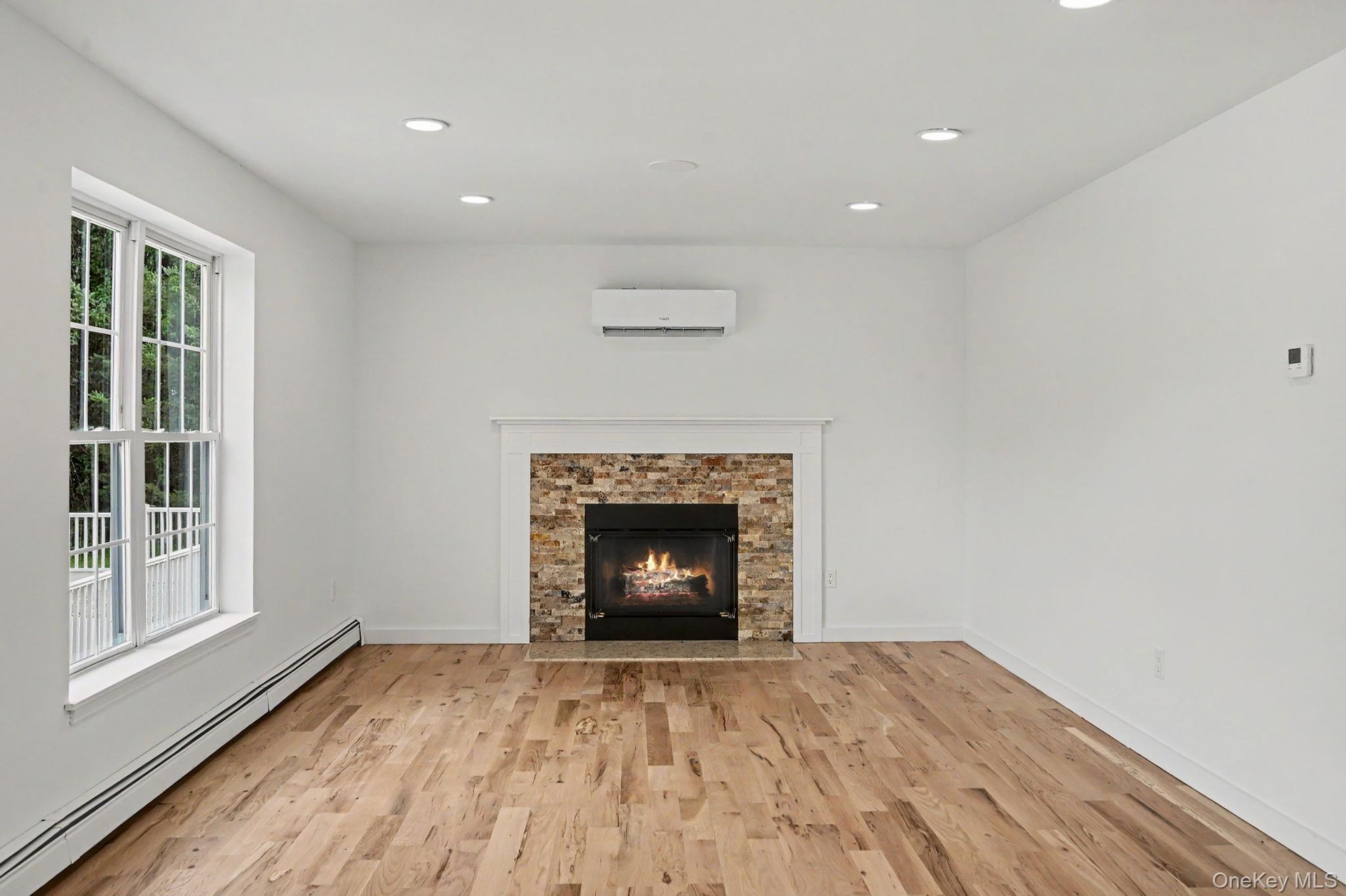 with fireplace