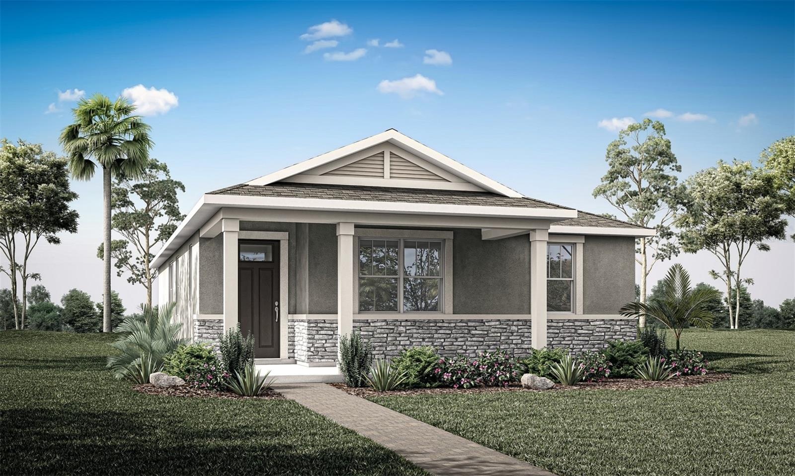 Meridian Parks - Alafia Floorplan - Coastal Elevation - Architect's Rendering