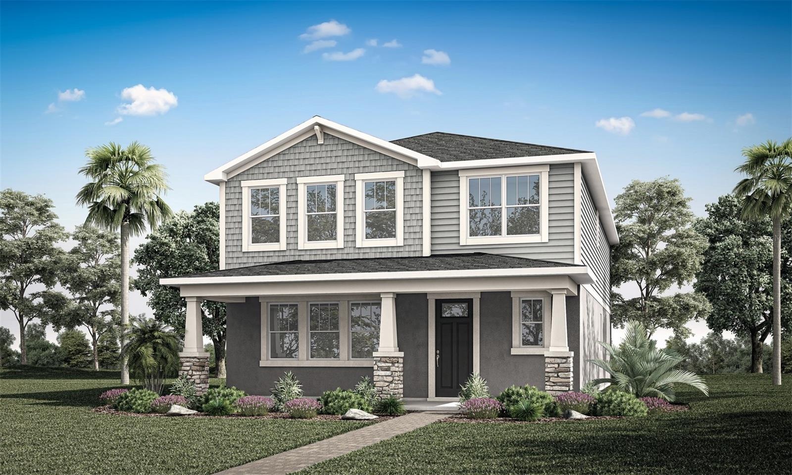 Meridian Parks - Talquin Floorplan - Craftsman Elevation - Architect's Rendering