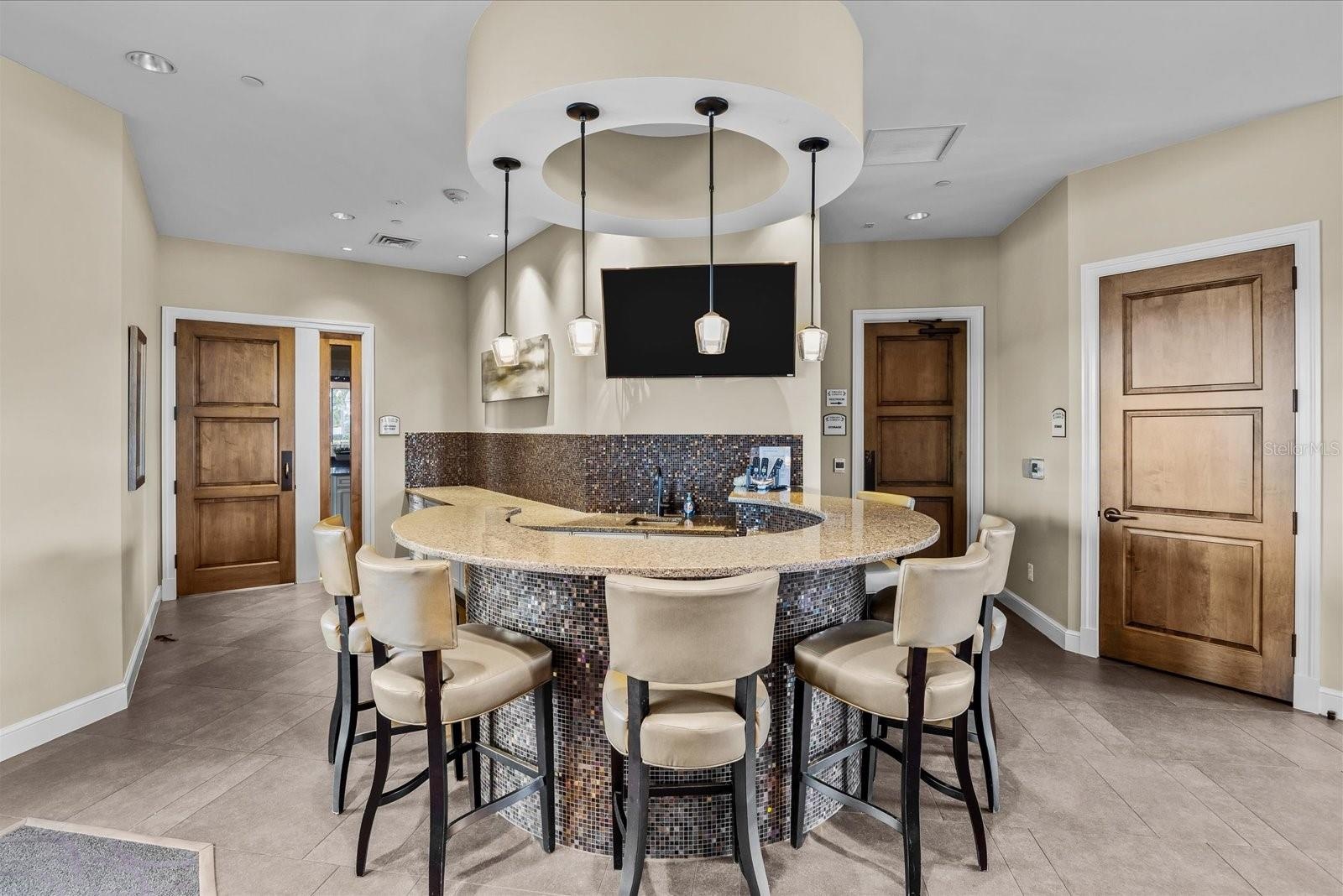 Stylish Clubhouse Bar Designed for Social Gatherings