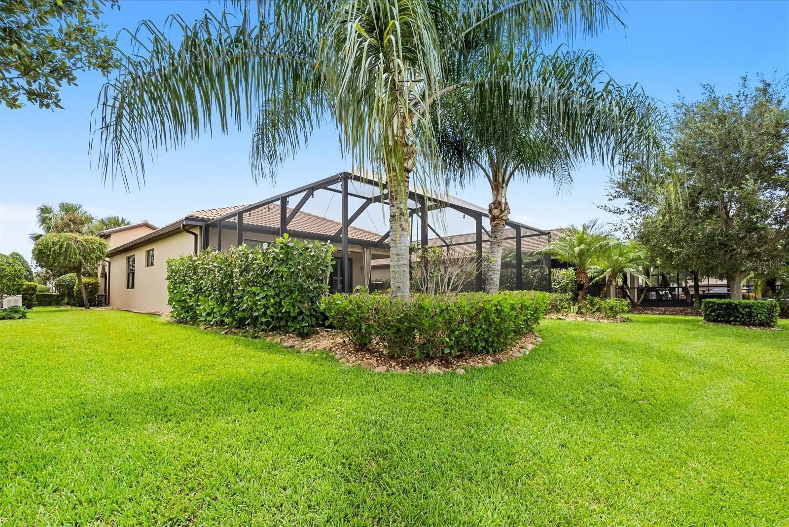 Lush, Landscaped Backyard with a Private Screened Pool