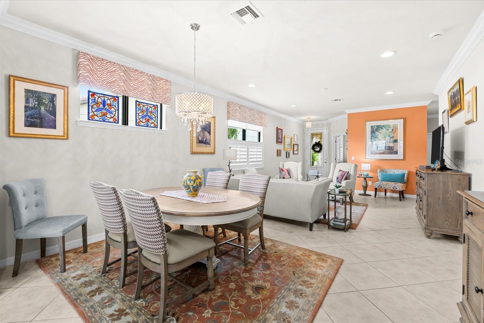 Open Concept Dinning and Living Room